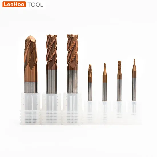 High Performance 4 Flute Solid Carbide Corner Radius Bull Nose End Mill for Hardened Steel